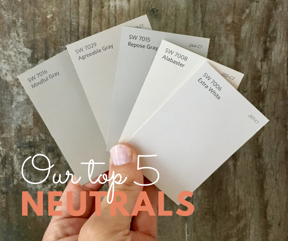 top 5 neutral paint colors