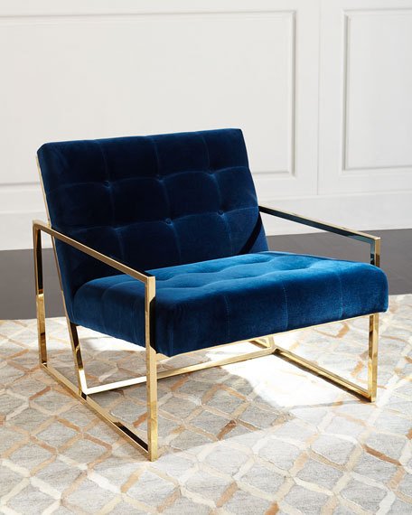 Velvet chair photo from Neiman Marcus 
